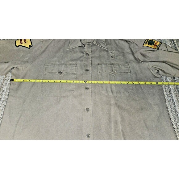 Vintage ARKANSAS FORESTRY COMMISSION Shirt with Patches COUNTY RANGER forest - Picture 9 of 10